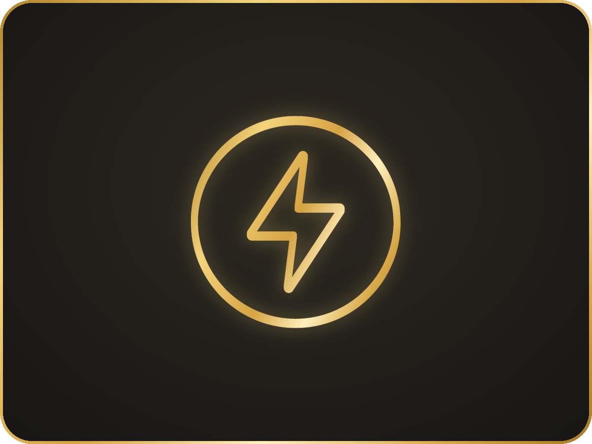 Goldenes Icon: Blitz im Kreis